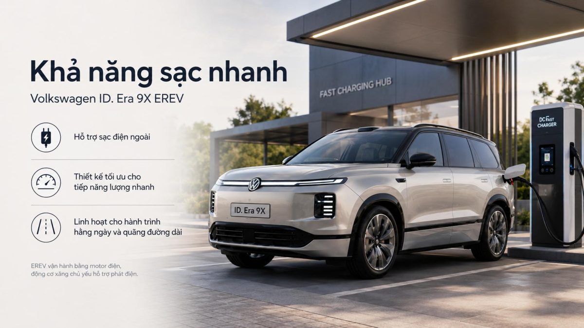 Khả năng sạc nhanh Volkswagen ID. Era 9X EREV