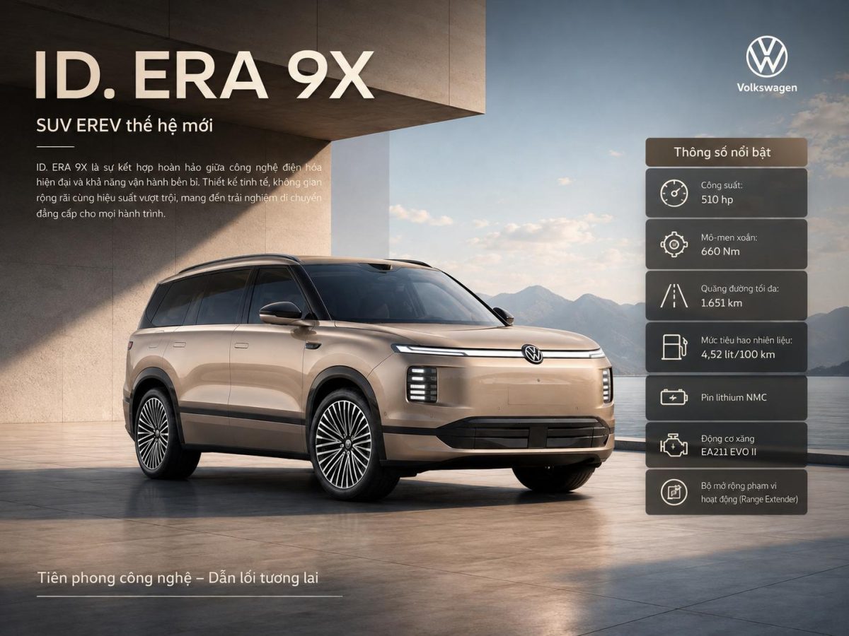 Volkswagen ID. ERA 9X có gì đặc biệt? Khám phá SUV EREV của kỷ nguyên mới